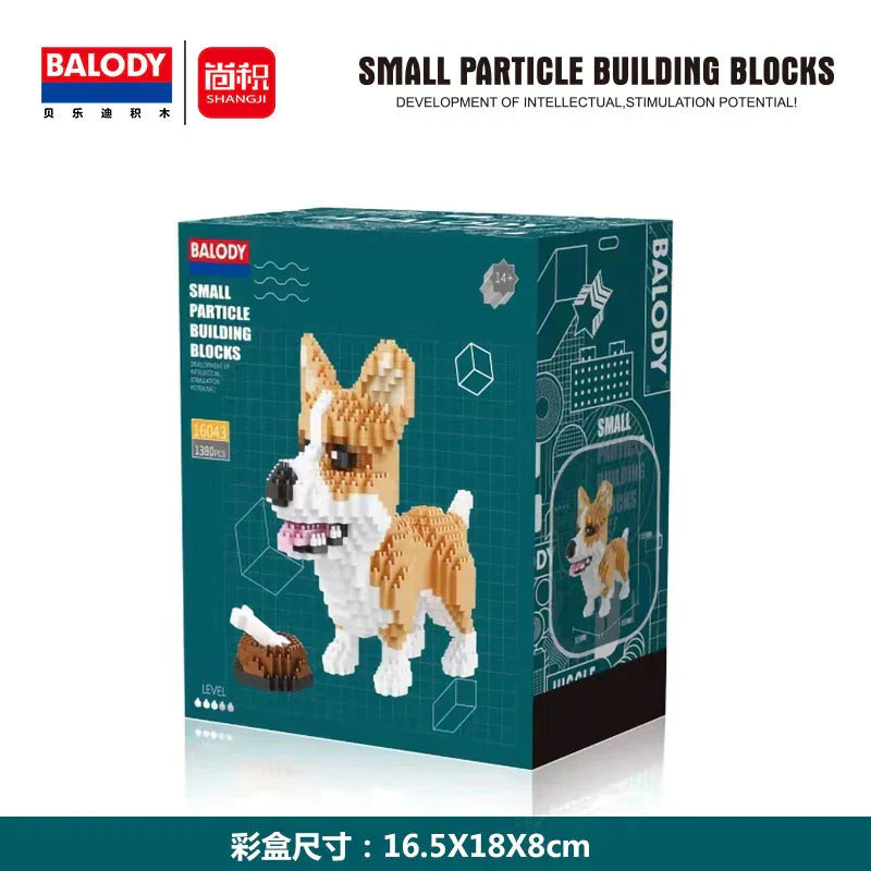 Balody Cartoon Teddy Corgi Collie Pet Dog Dachshund