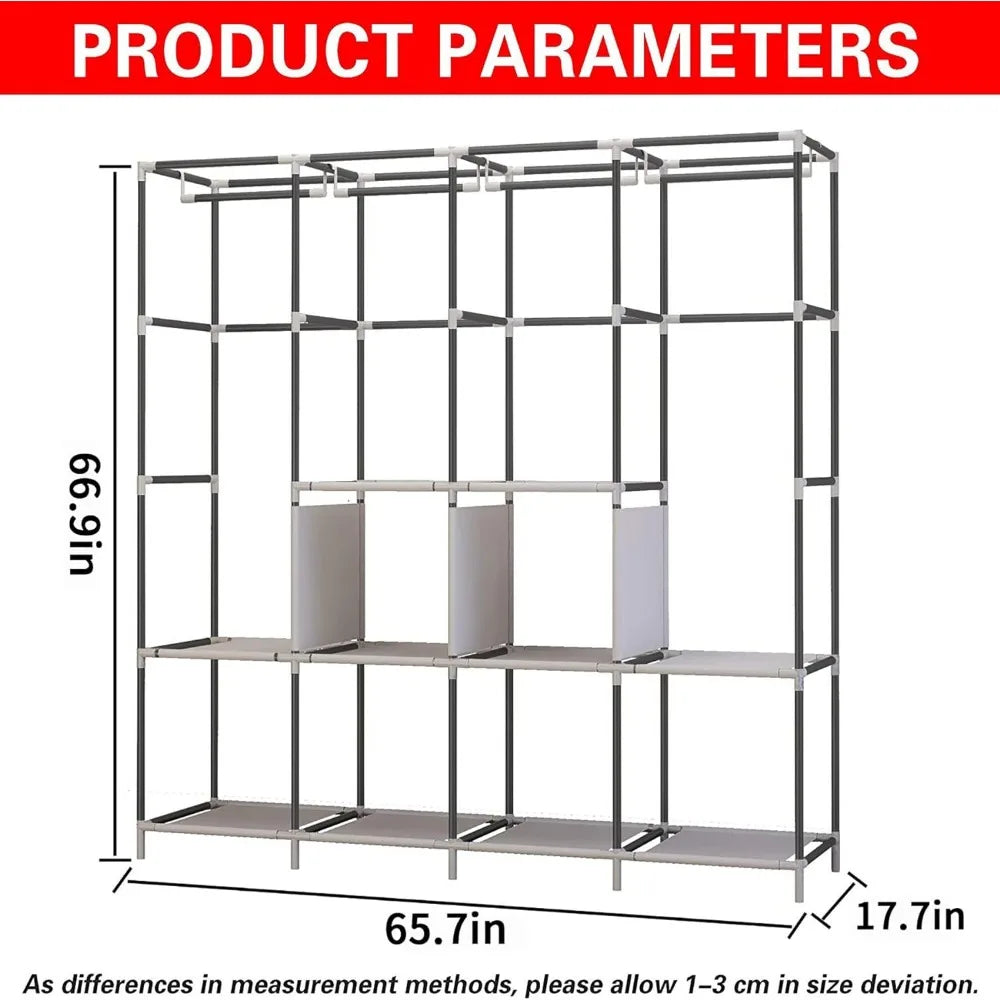 UDEAR Portable Closet Large Wardrobe Closet Clothes Organizer