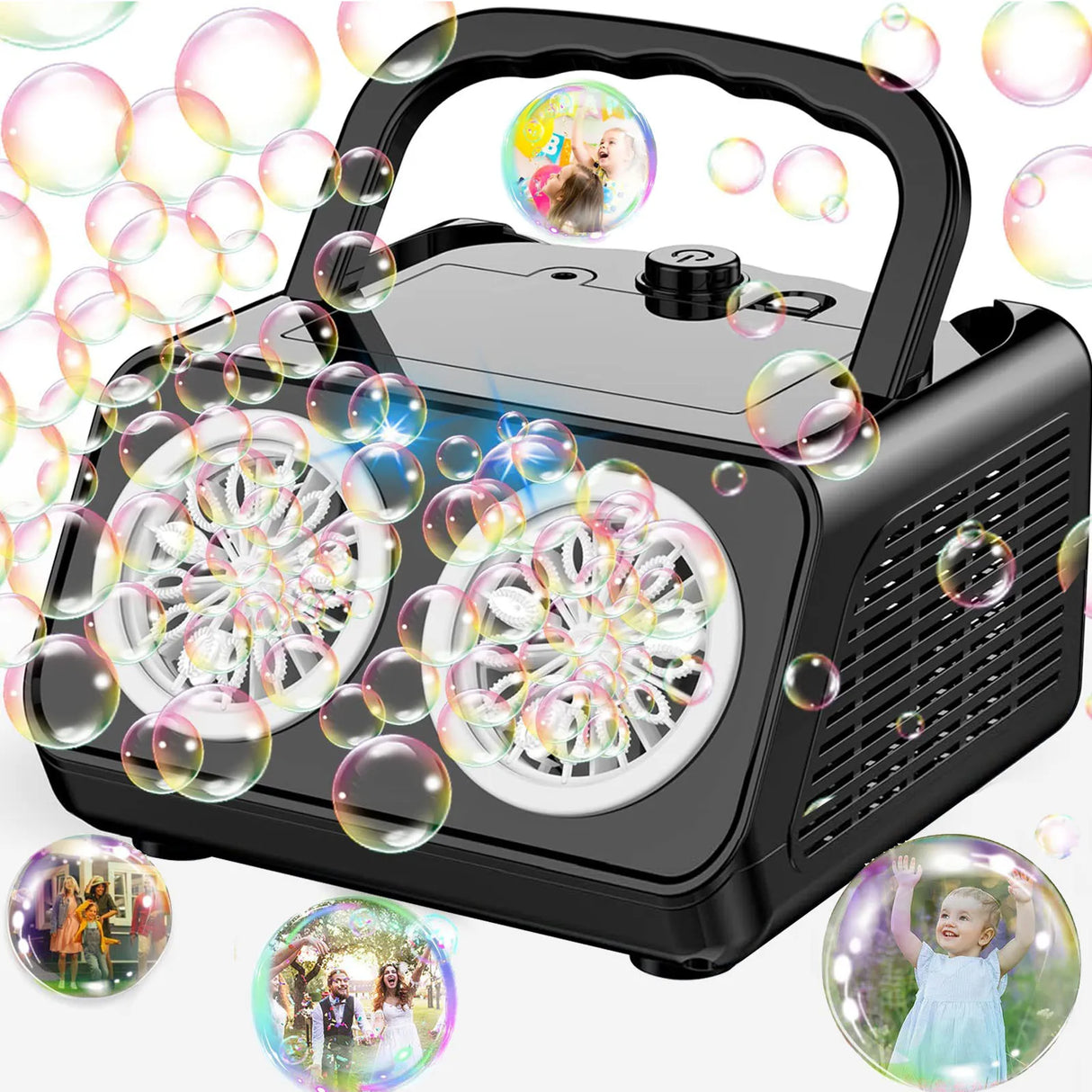 Automatic Bubble Machine Upgrade Bubble Blower with 2