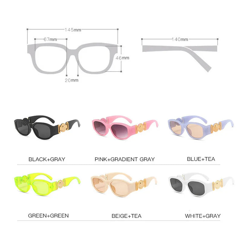 LeonLion Vintage Oval Sunglasses Women Brand Designer Glasses