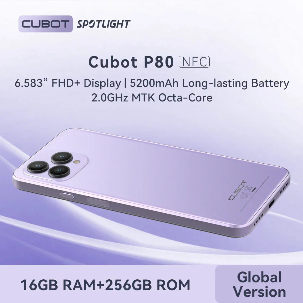 Cubot P80, 2023 New Global Version Smartphone, 8GB