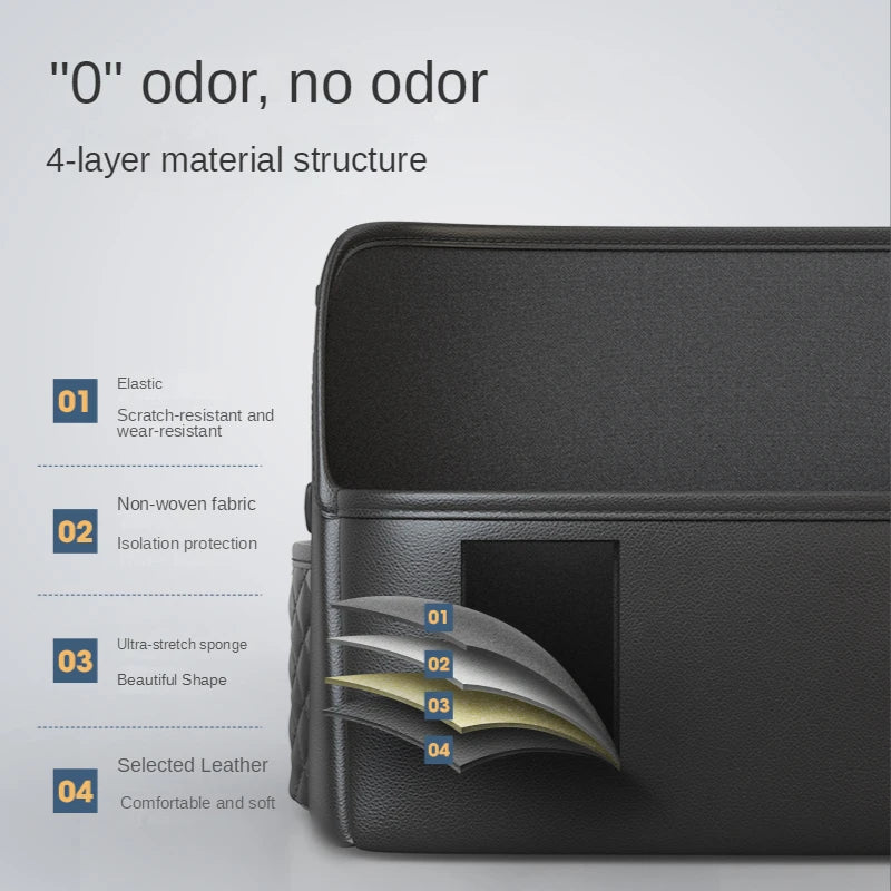 Leather Car Seat Middle Hanger Storage Bag Luxury