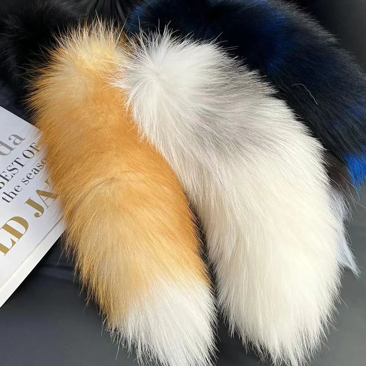 Real Fox Fur Tail Keychain Wolf Tail Fur