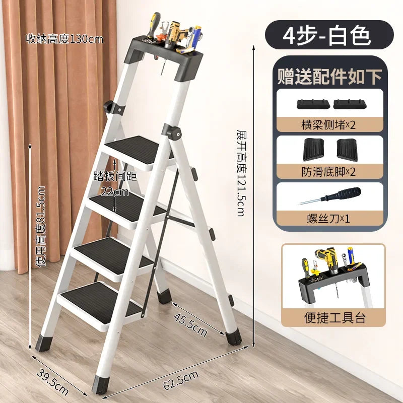 Folding Ladder Carbon Steel Protable Ladder Chair Strong