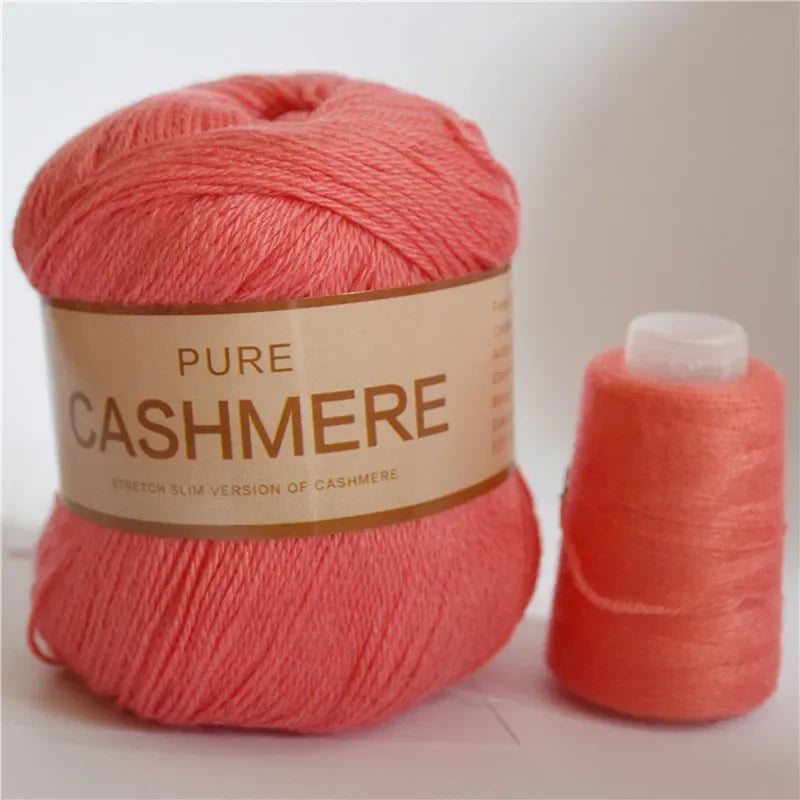 Pure Natural Mongolian Cashmere Yarn Crochet Lana para
