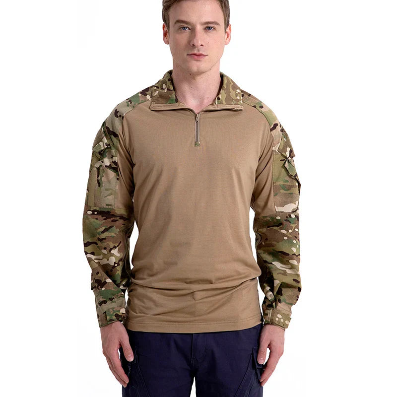 Men's Camouflage Tactical Shirt Long Sleeve Soldiers Army
