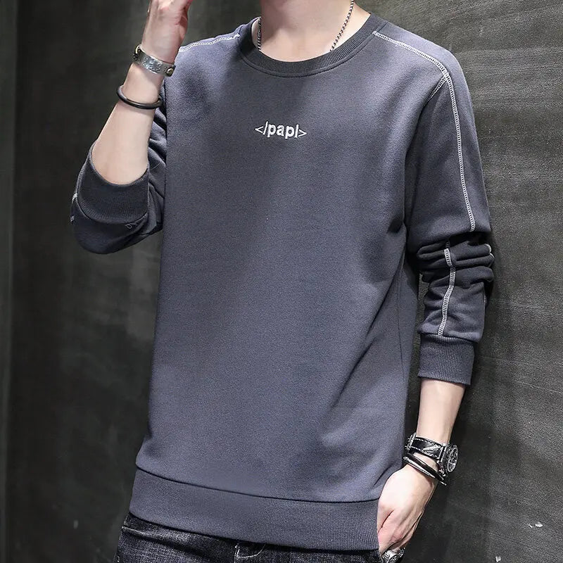 New Autumn Fashion Trend Solid Color Round Neck