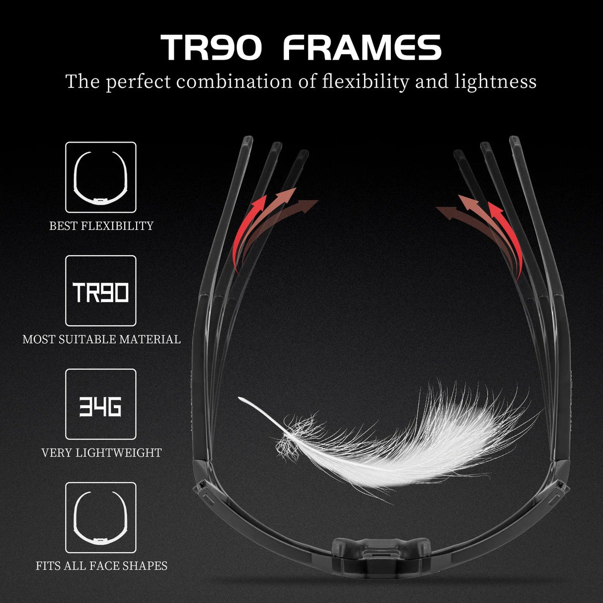 Kapvoe Cycling Glasses Photochromic Men Cycling Sunglasses UV400