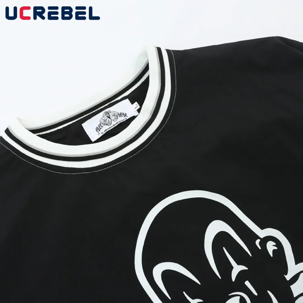 Clown Print Casual Sweatshirts Mens Autumn Winter Loose