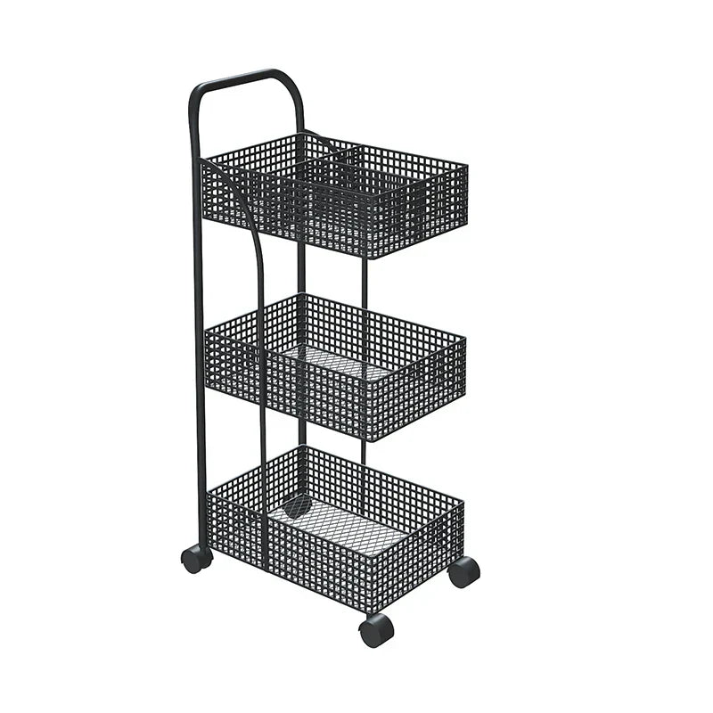 Utility Bathroom Cabinets Trolley Storage Bookcase Metal Basket