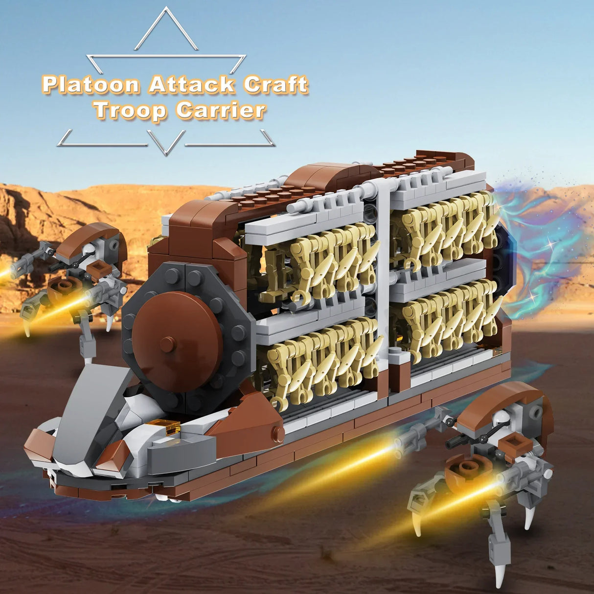 BuildMoc Space Movie War Platoon Attack Building Blocks