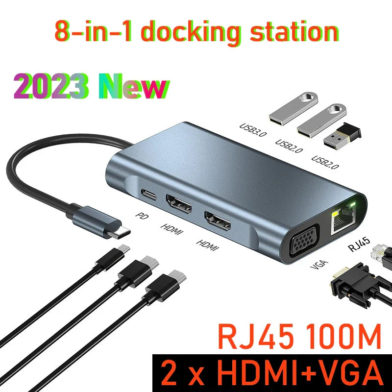 type c hub Dual HD DP 4k 60hz