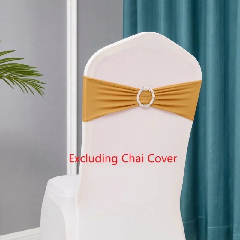 10pcs/lot Stretch Lycra Spandex Chair Covers Bands
