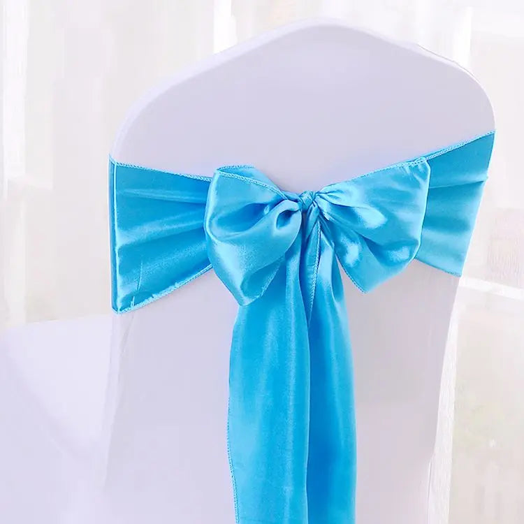 10pcs/50pcs Satin Chair Sash Knots Hotel Party Banquet
