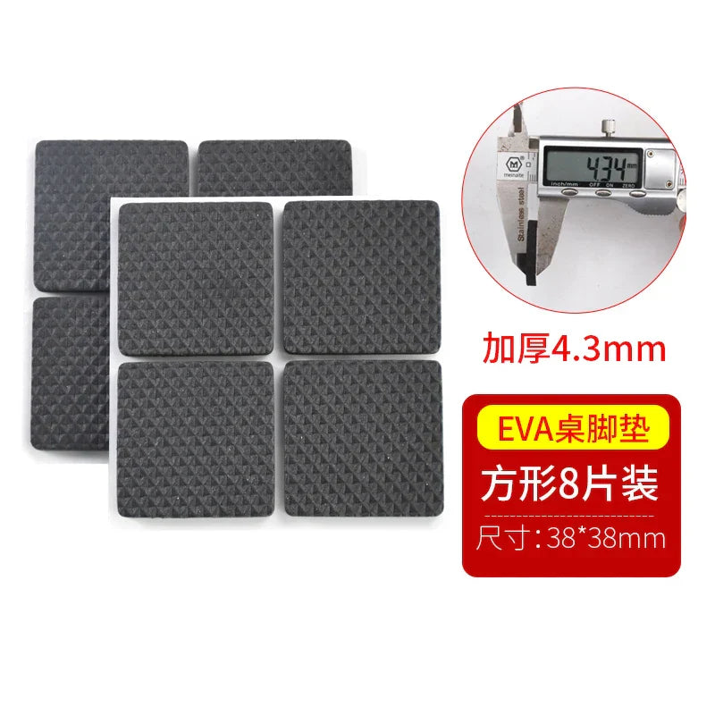 Round Square Furniture Stool Silent Wear-resistant Non-slip Rubber