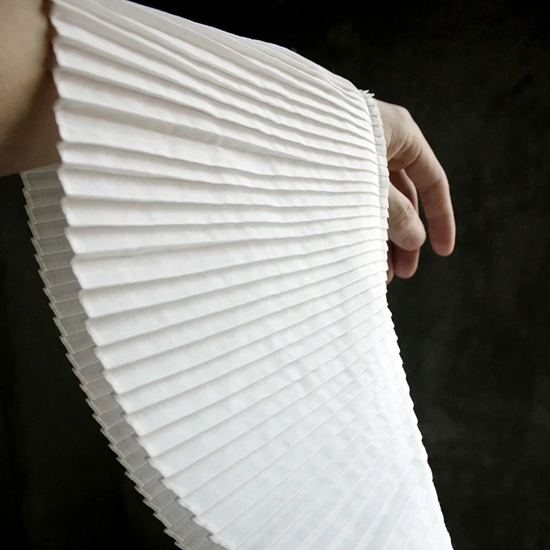Width 17CM White Organ Pleated Singlelayer Pleated Wavy