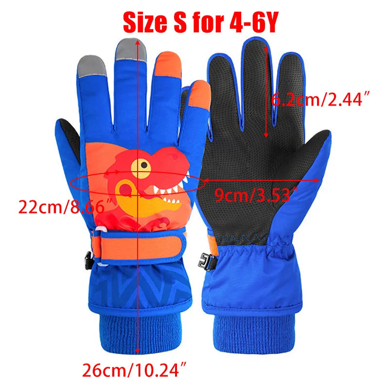Thicken Baby Winter Gloves Coral Fleece Waterproof Child