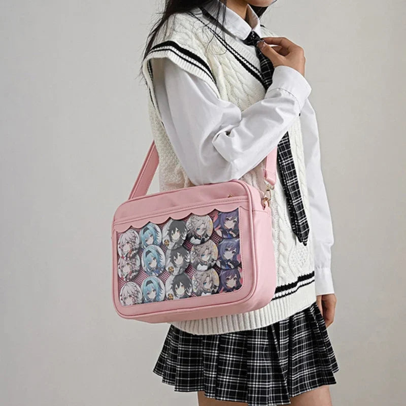 Japanese Harajuku Ita Bag for Women PU Transparent