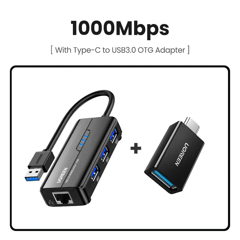 UGREEN USB Ethernet Adapter 1000/100Mbps USB to RJ45