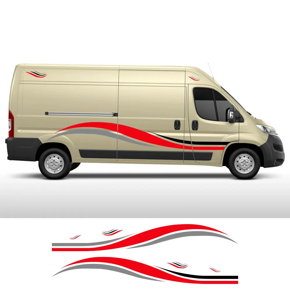 6PcsLot Car Stickers Graphics Camper Van Decals
