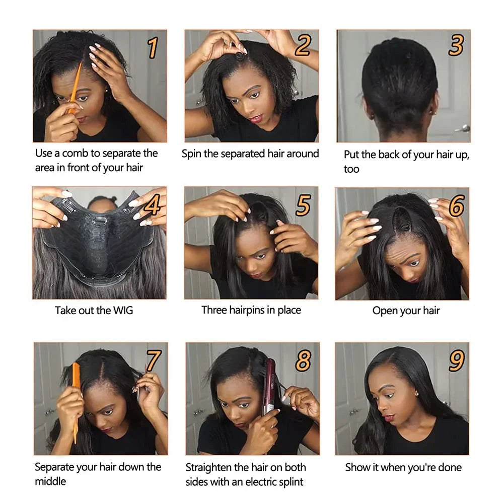 U Part Bob Wig Left Side U Part
