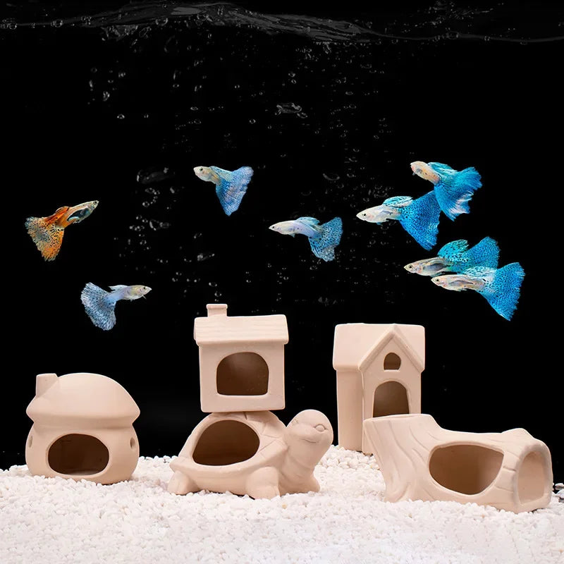 Clay Aquarium Decoration Ceramics Fish Tank Landscaping Shrimp
