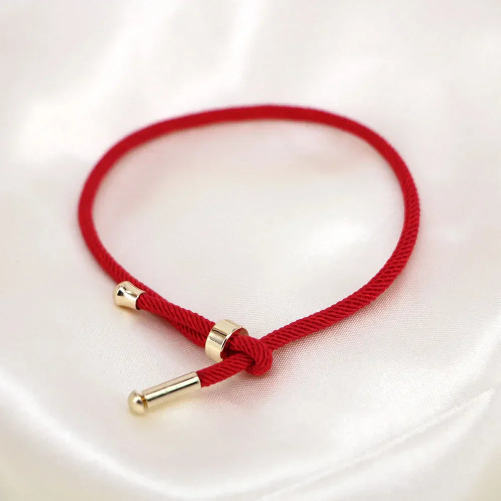 50PCS, Colorful Thread Rope Couple Bracelet Gold Copper