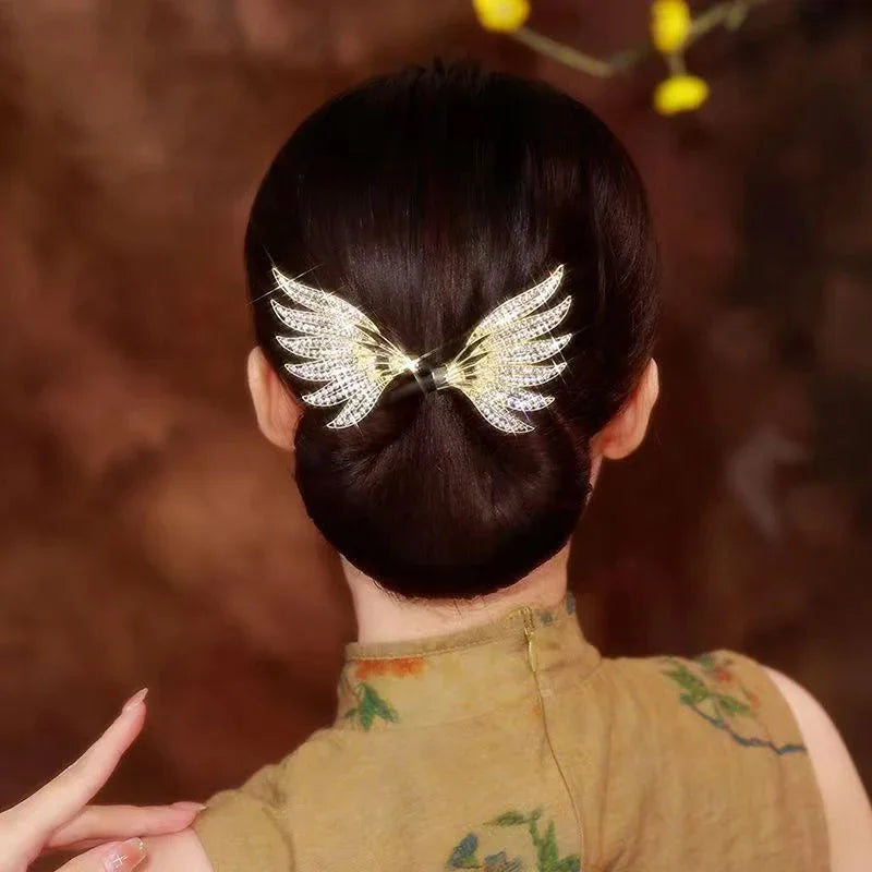 Chinese Style Hair Twister Crystal Wings Women Curler