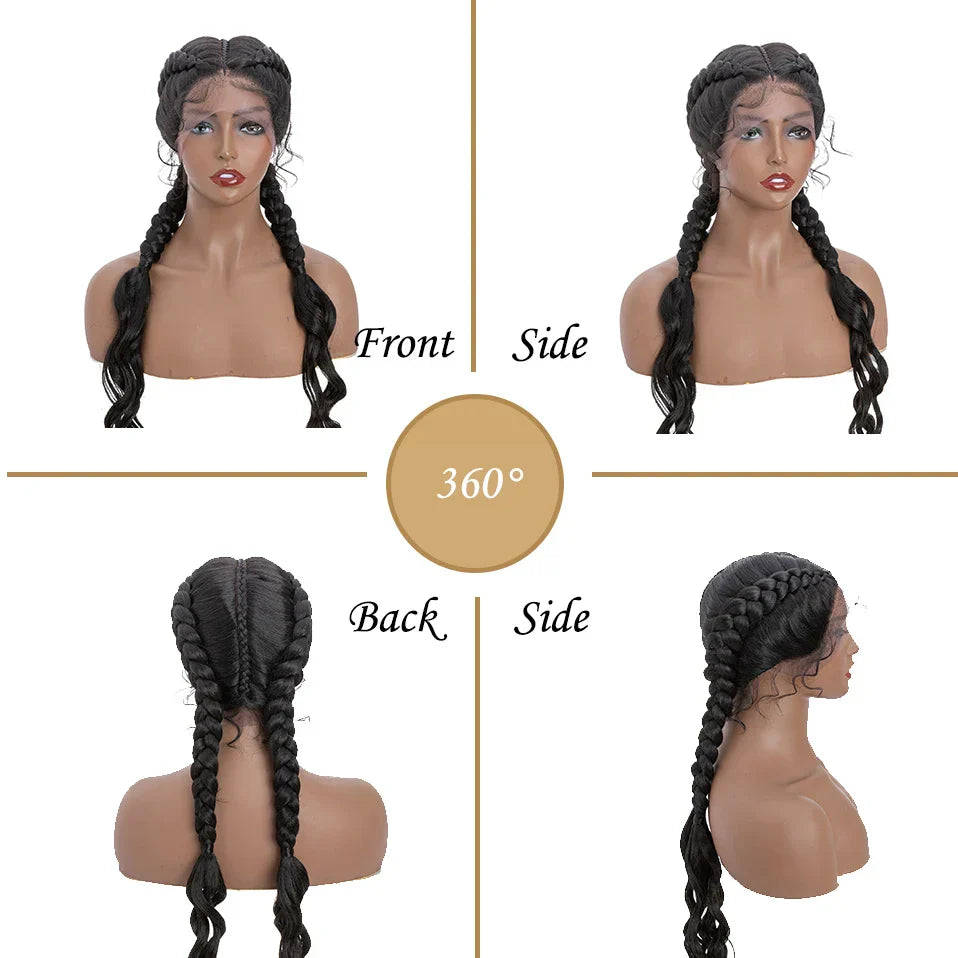 My-Lady Synthetic 27inches Lace Front Hair Wig Black