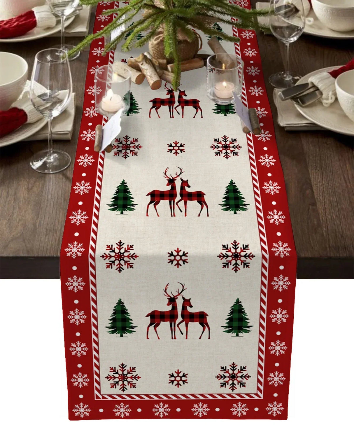 Christmas Style Table Runner Wedding Decoration Tablecloth Christmas