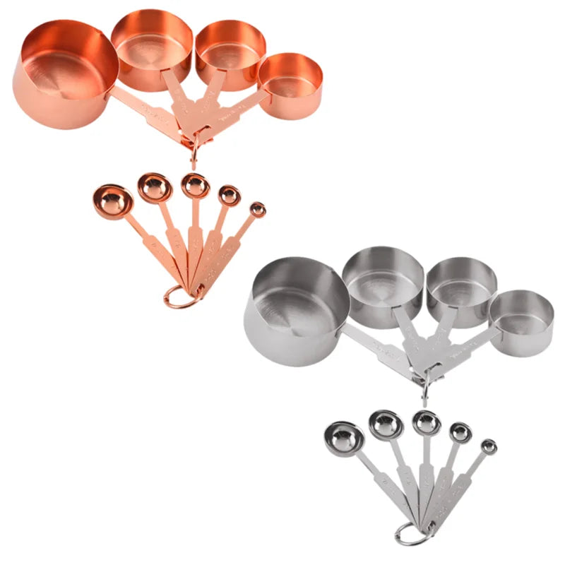 Baking Measuring Cups And Spoons Set stainless steel