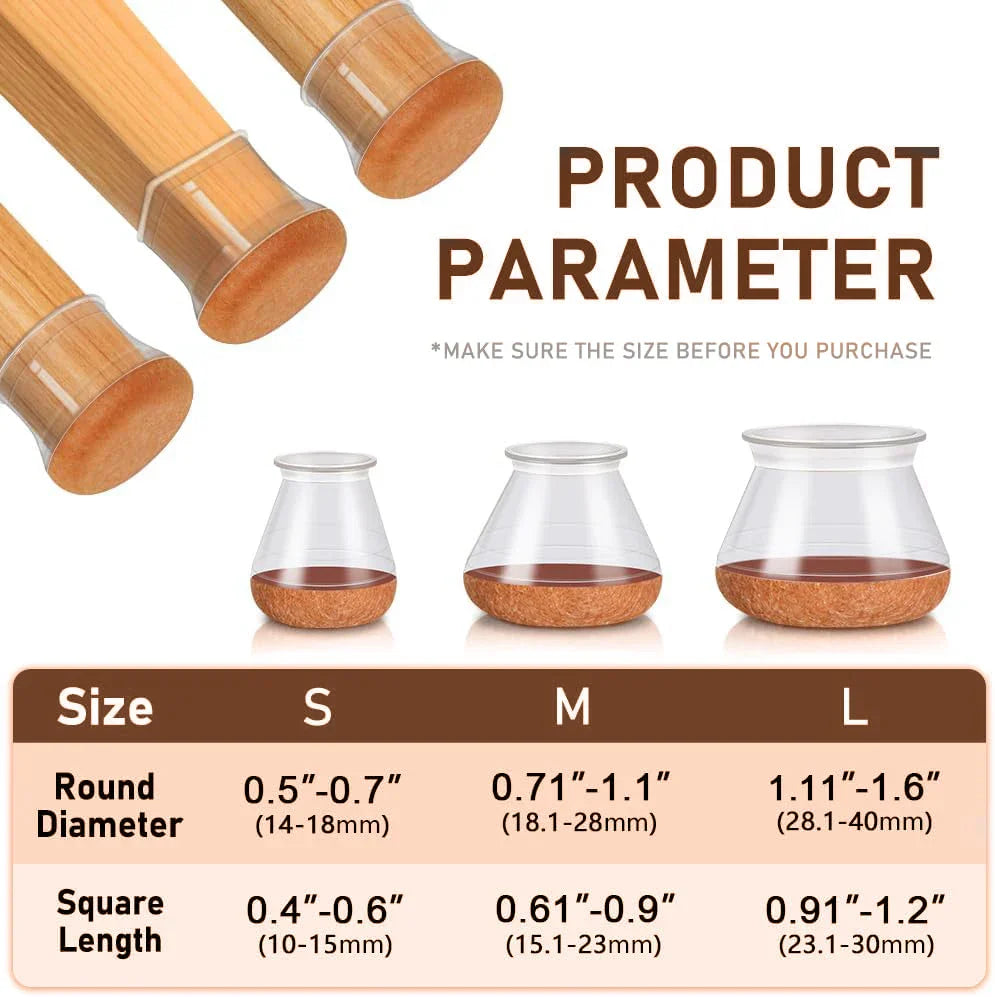 32 Pcs Chair Leg Floor Protectors for Hardwood
