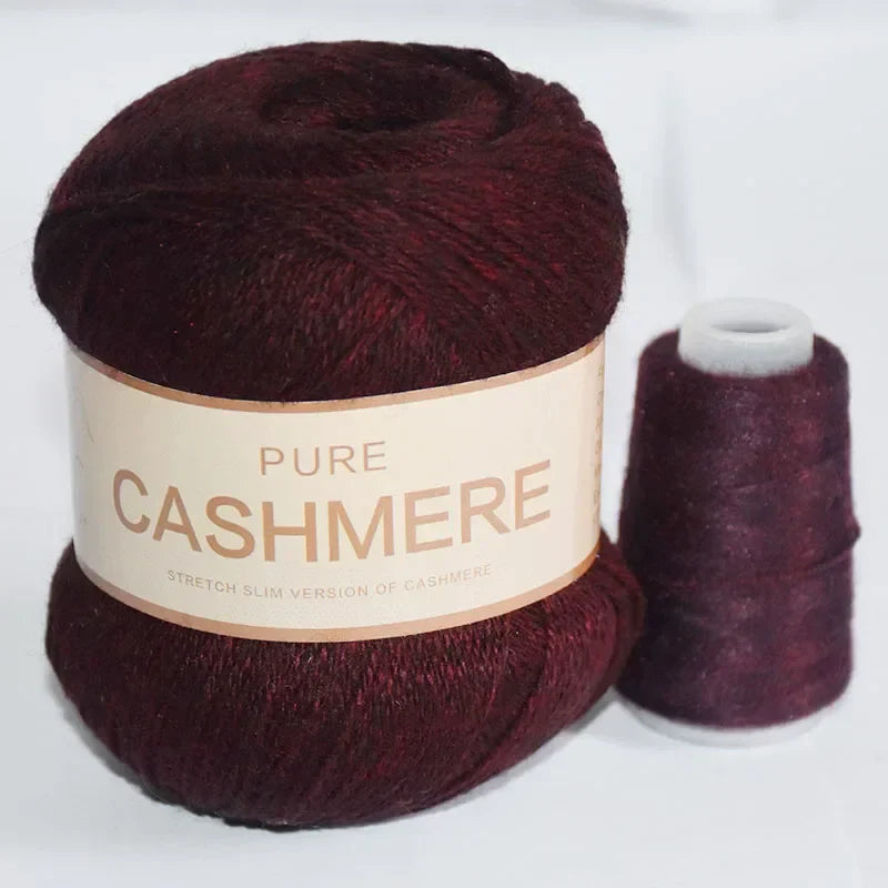 Pure Natural Mongolian Cashmere Yarn Crochet Lana para