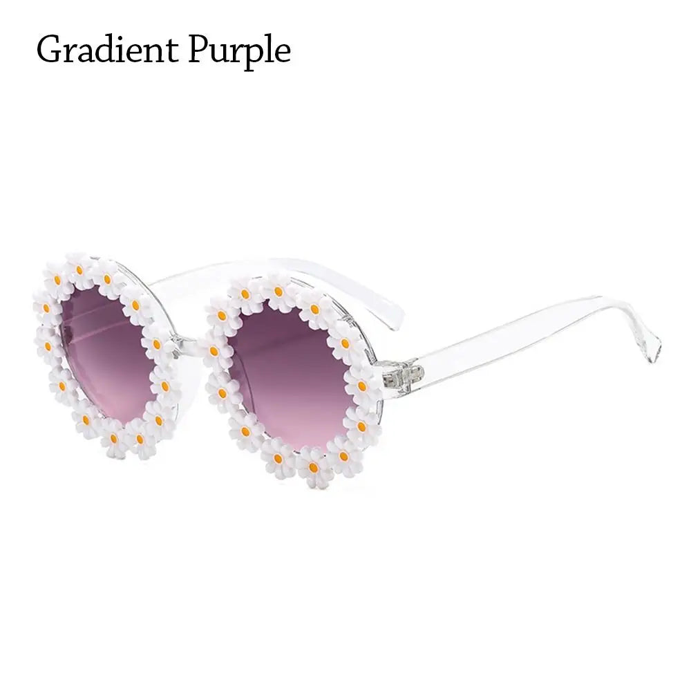 Fashion Retro Daisy Sunglasses for Women Round Flower