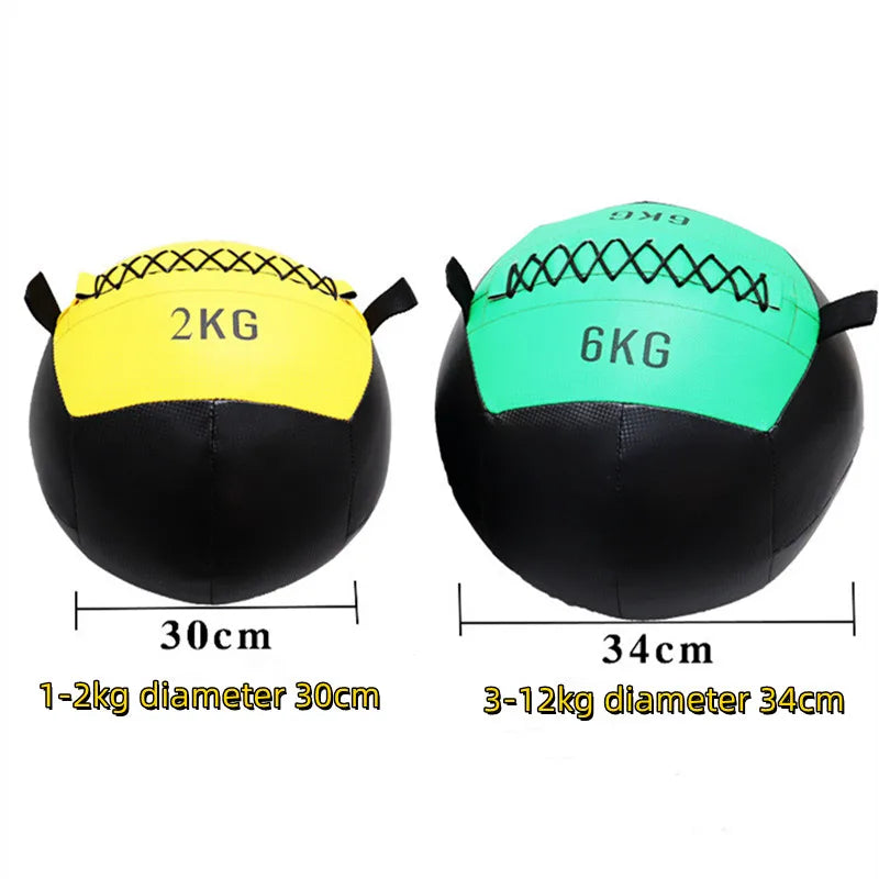 Empty 2 -12kg Crossfit Medicine Wall Ball Gym