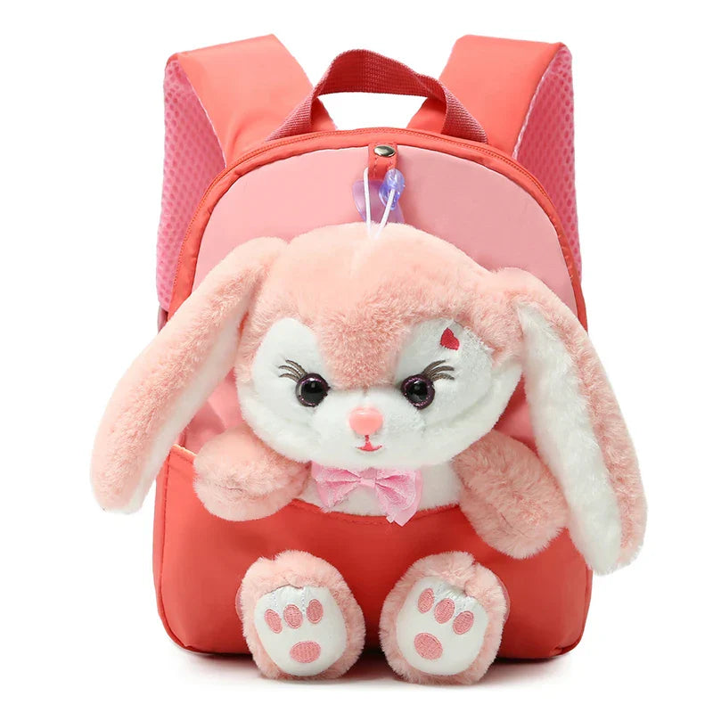Plush 3D Rabbit Backpack for Boys Girls Kids