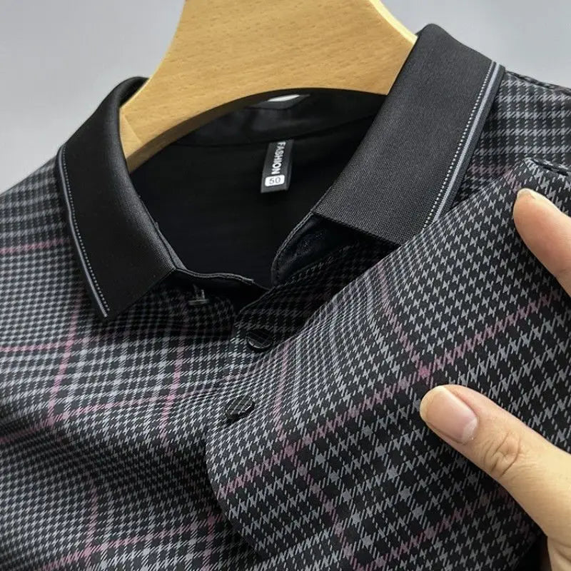 High Quality Luxury Ice Silk Men's Polo Shirt