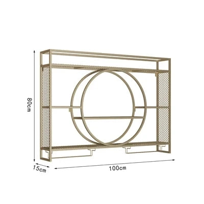 Luxury Metal Bar Cabinet Wine Spice Rack Open