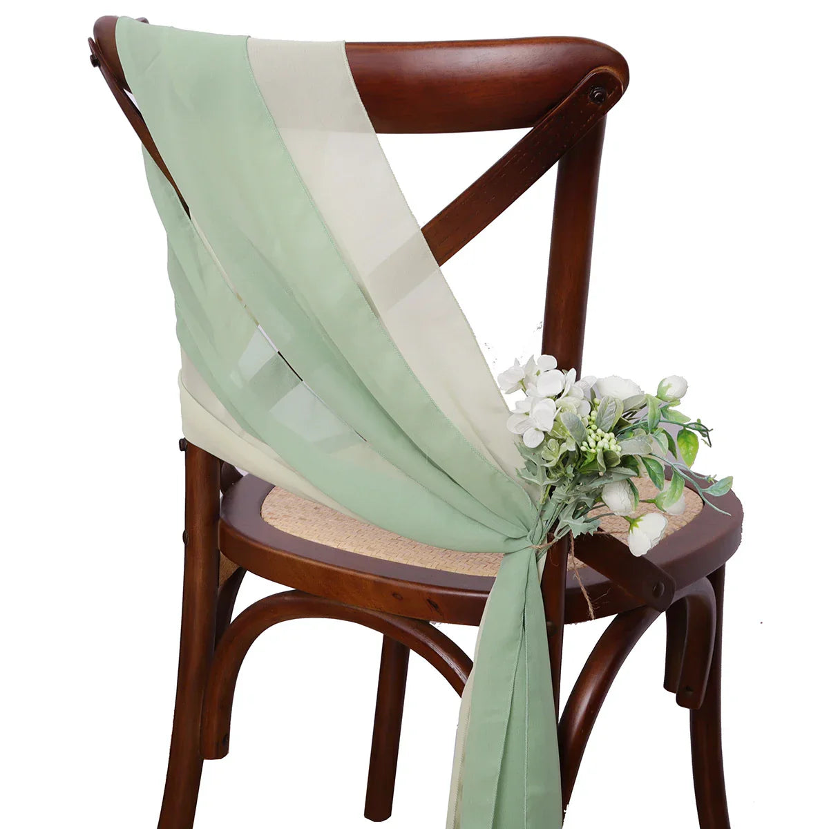 24 Pcs 17x275cm Chiffon Chair Sashes 12 Set