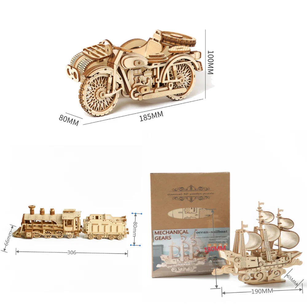 Kinds 3d Wooden Puzzles Jigsaw Child Assembling DIY