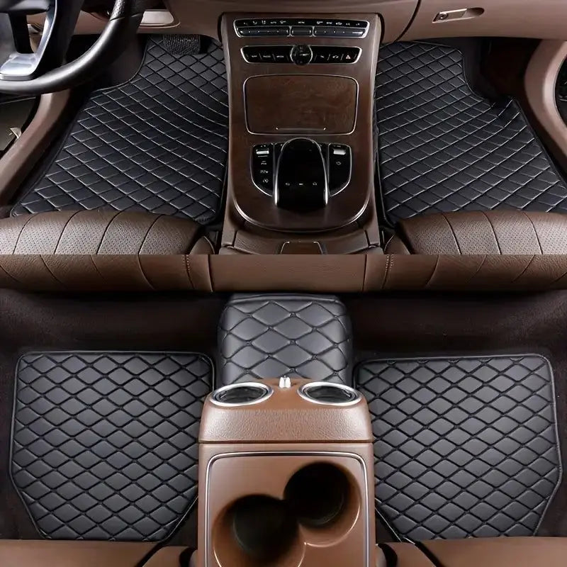5PCS/Set Leather Car Floor Mats Universal PVC Waterproof