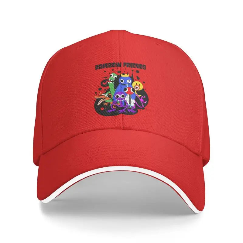 Custom Cute Rainbows Friend Play Gamer Baseball Cap