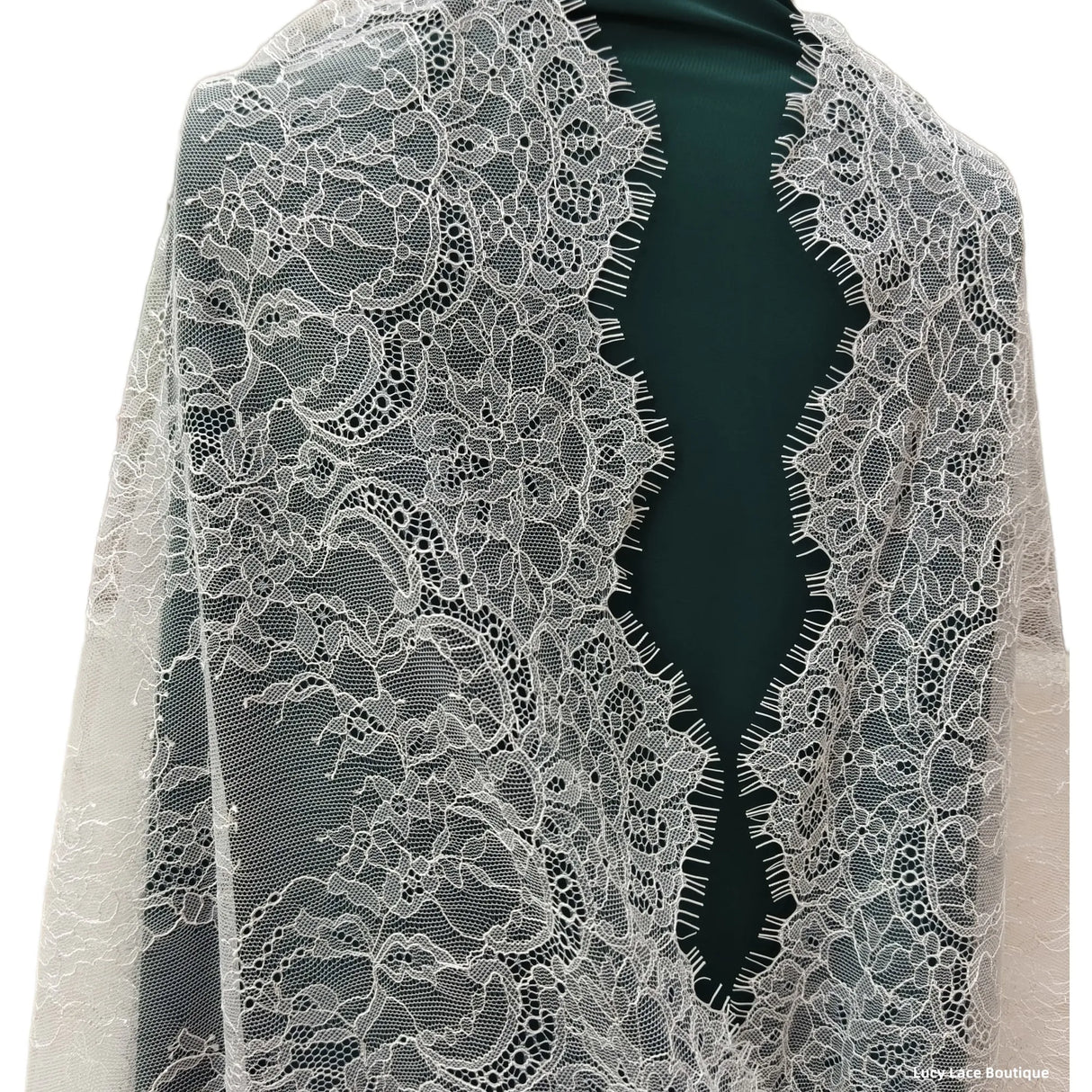 Off white wedding lace Thin and soft eyelash