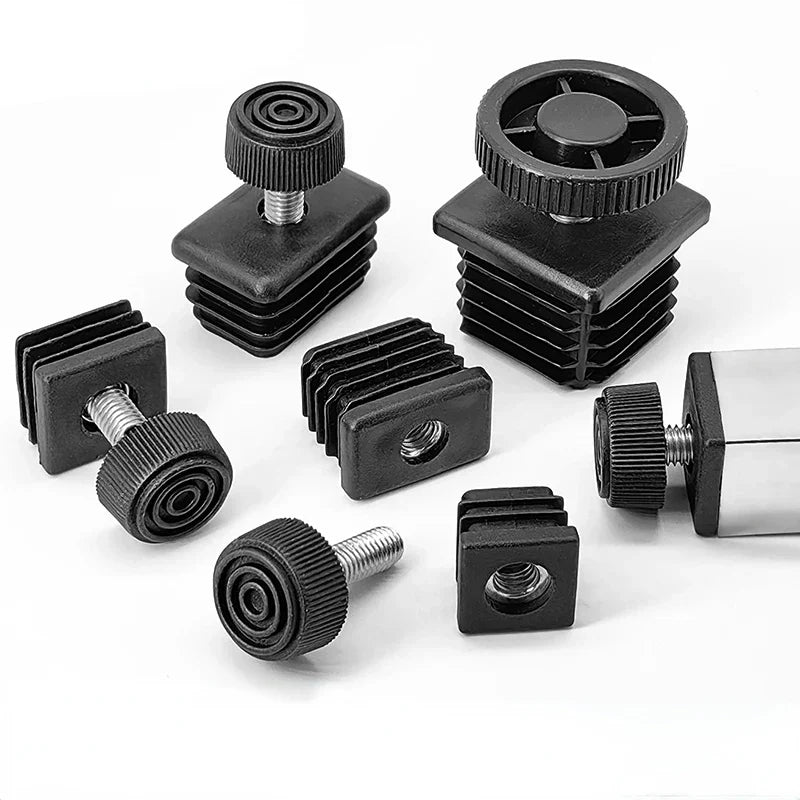 Adjustable Feet Square Plastic Blanking End Cap Pipe