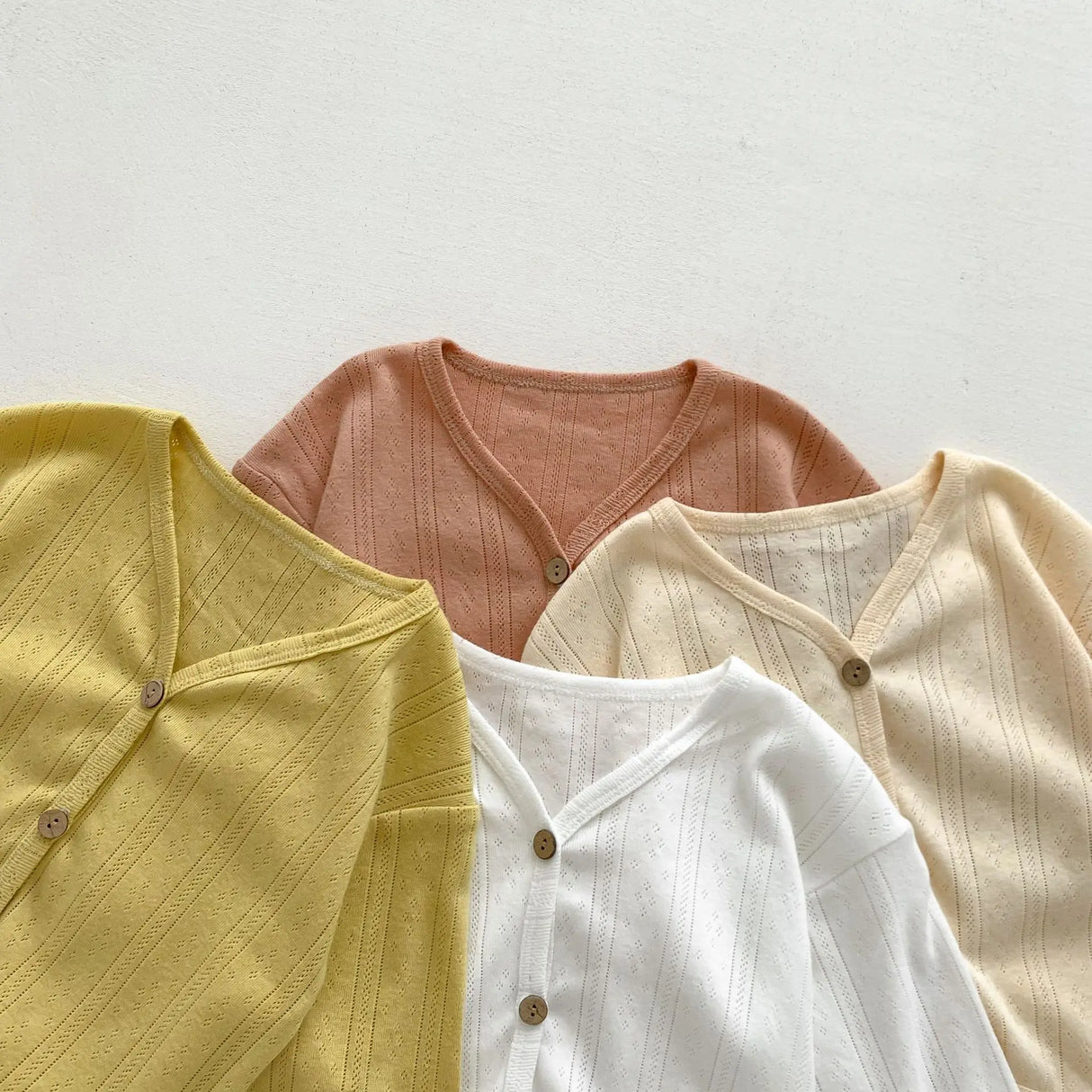 Autumn Kids Baby Girls Boys Hollow-out Solid Top