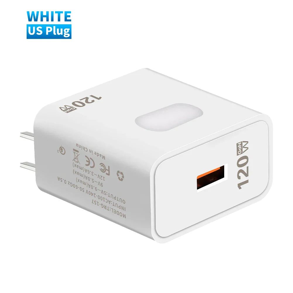120W USB Charger Quick Charge QC3.0 USB C