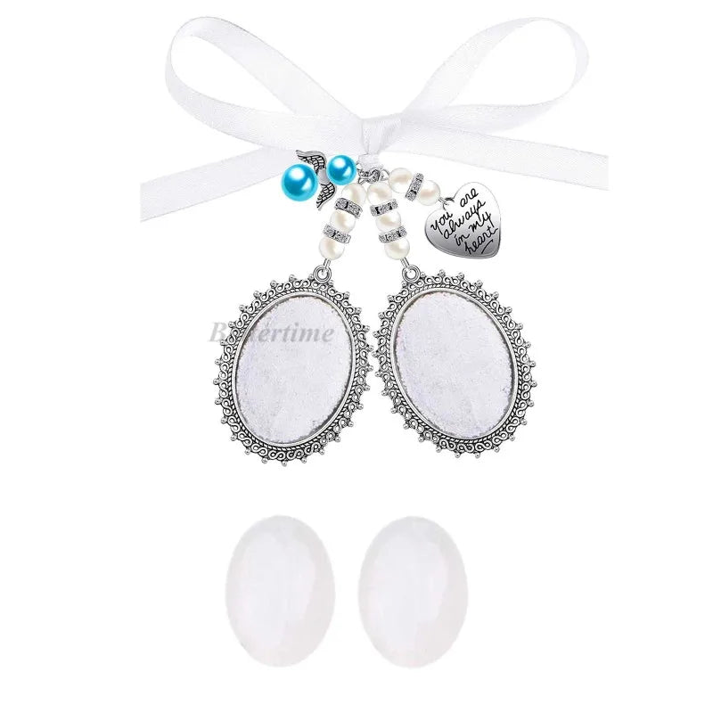 Wedding Bouquet Charm Lace Oval Bridal Bouquet Angel