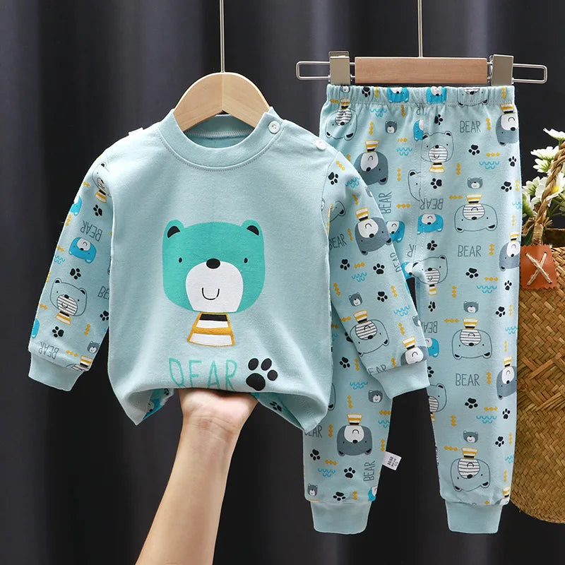 Child Underwear Set Cotton New Cartoon Pattern Autumn