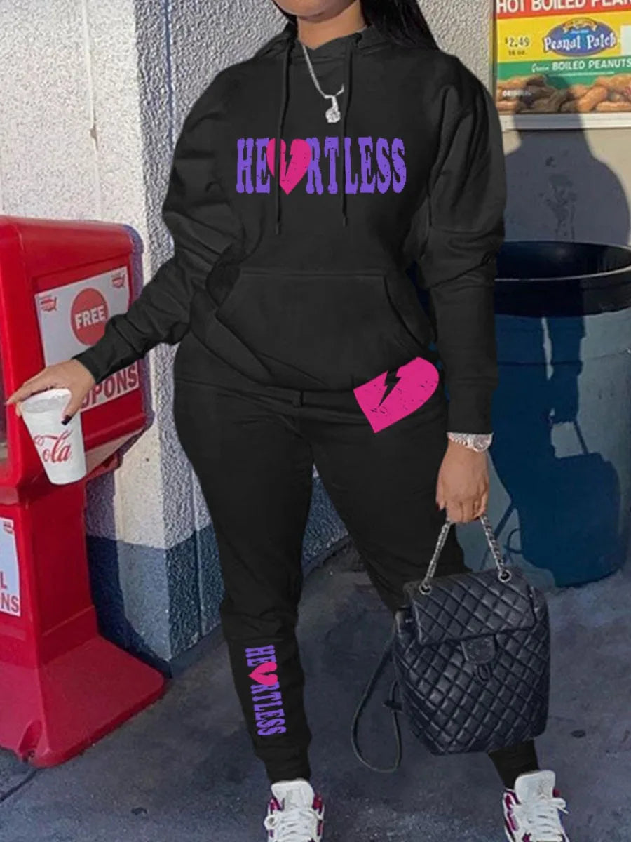 LW Plus Size Woman Tracksuit Two Piece Set