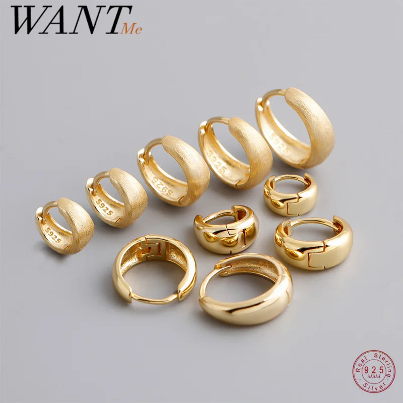 WANTME 925 Sterling Silver Premium Matte Minimalism Unisex